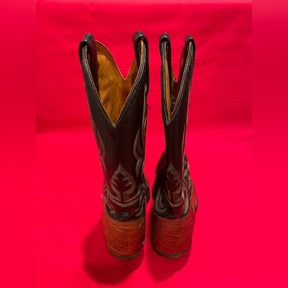 Vintage 1990s J Chisholm two tone cowboy boots - Picture 2 of 4